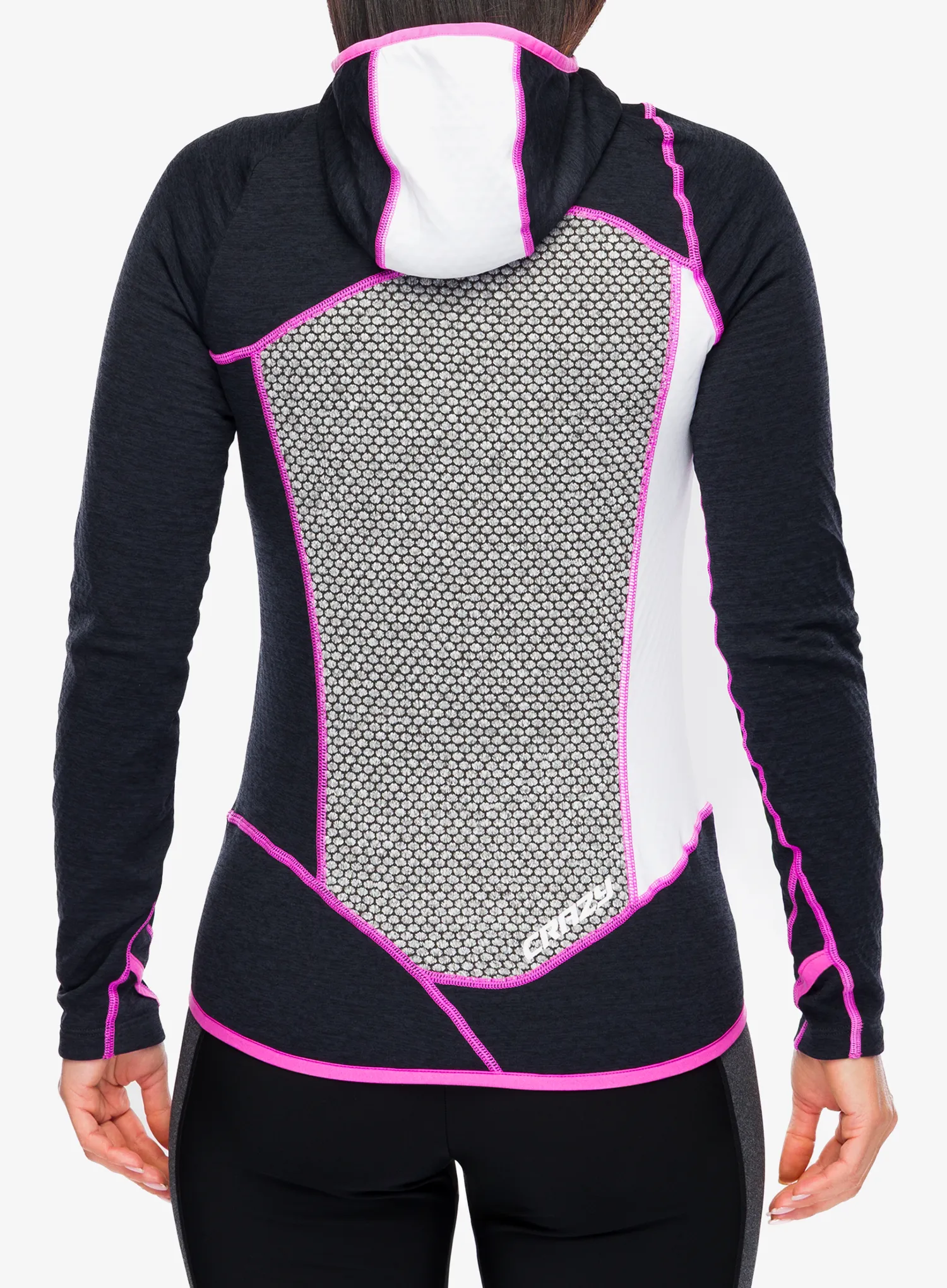 Bluza rozpinana damska Crazy Pull Ionic - black/pop