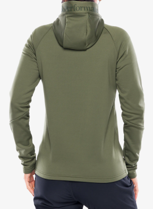 Bluza rozpinana damska Peak Performance Rider Essentials Zip Hood - pine needle/pine needle
