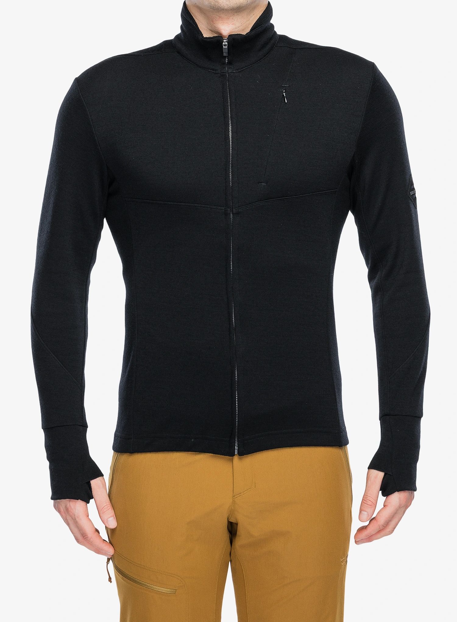 Mikina Sensor Merino UP Fleece Full Zip - black