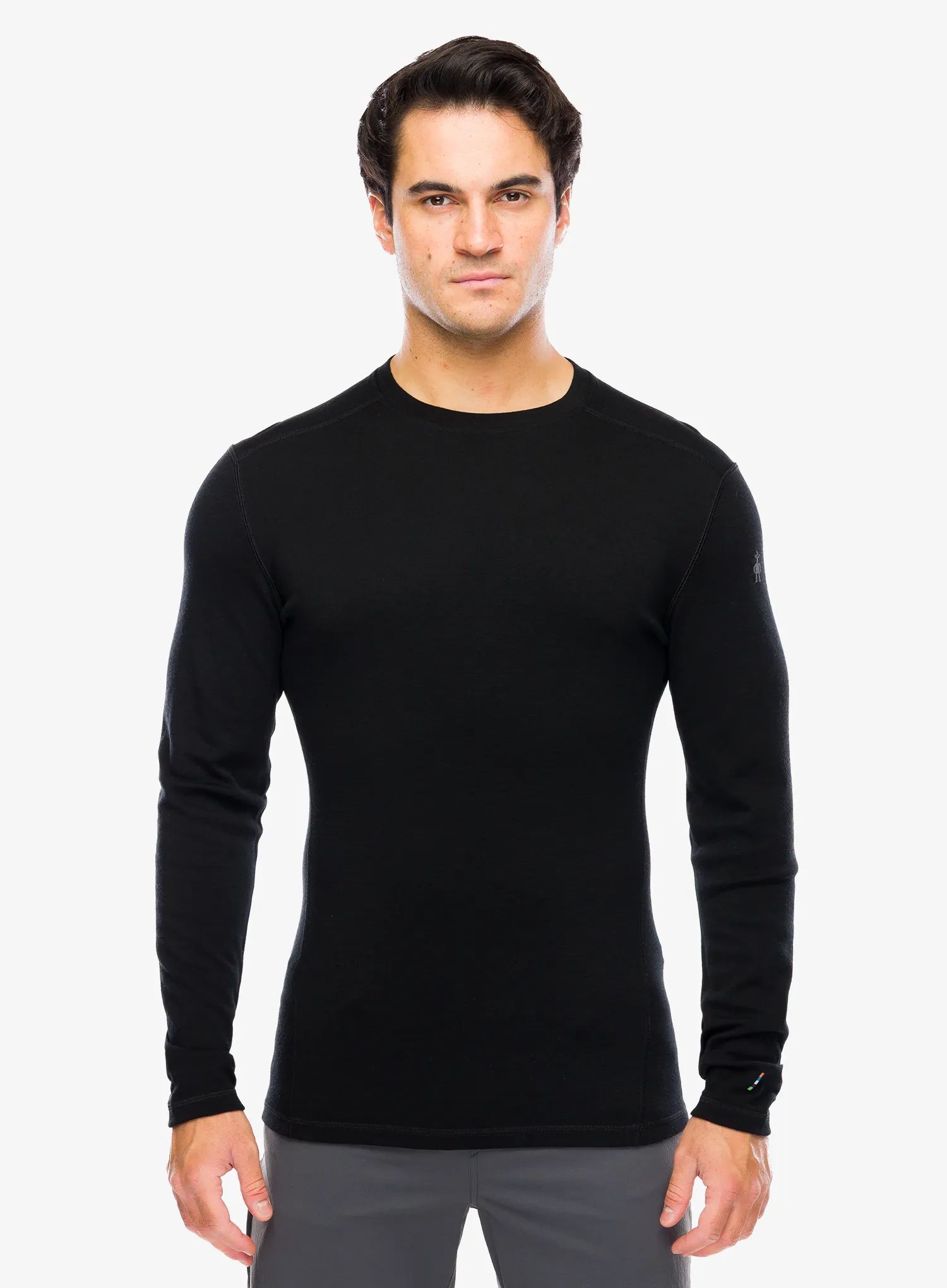 Pánské merino tričko s dlouhým rukávem SMARTWOOL Men's Classic Thermal Merino Base Layer, Black velikost: M