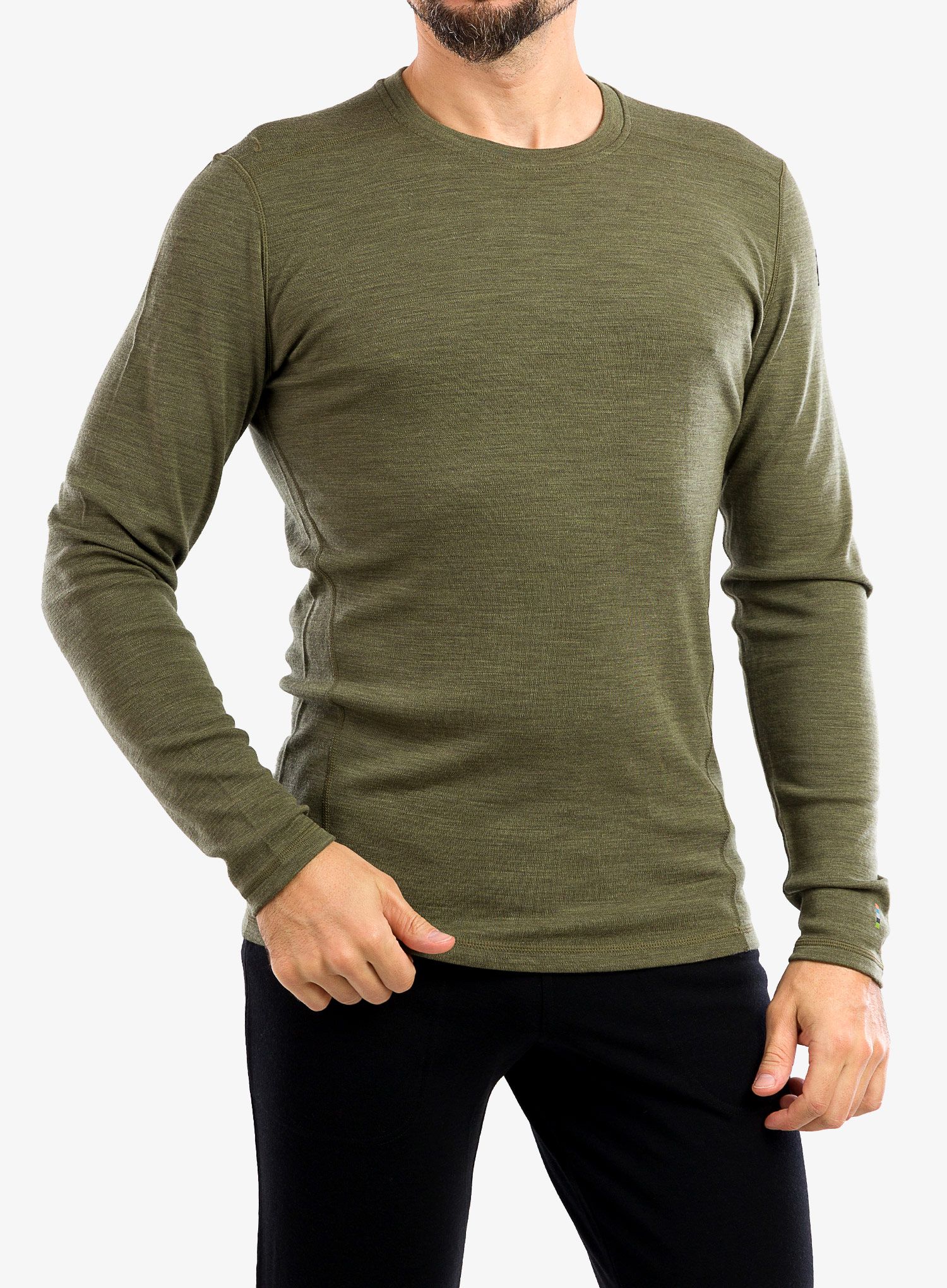 Mikina Smartwool Classic Thermal Merino Base Layer Crew Boxed - winter moss