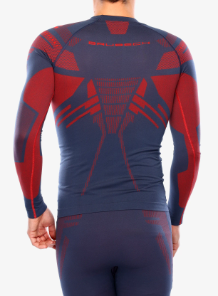Bluza termoaktywna Brubeck Dry Sweatshirt - navy/red