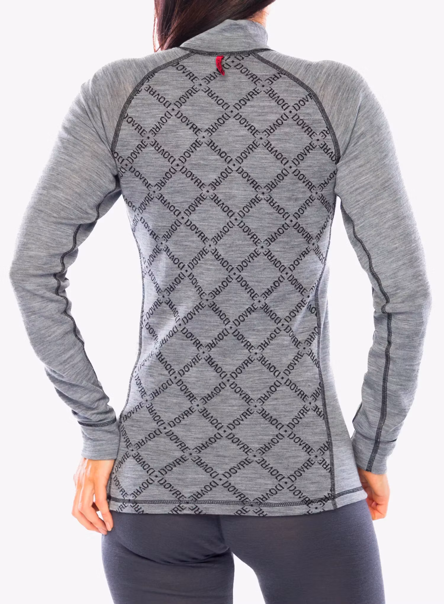 Bluza termoaktywna damska Dovre 100% Merino Wool Half Zip - grey