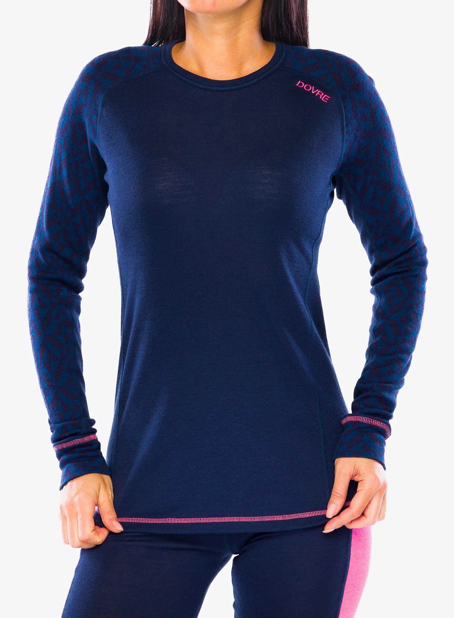 Dámská funkční mikina Dovre 100% Merino Wool Active - navy
