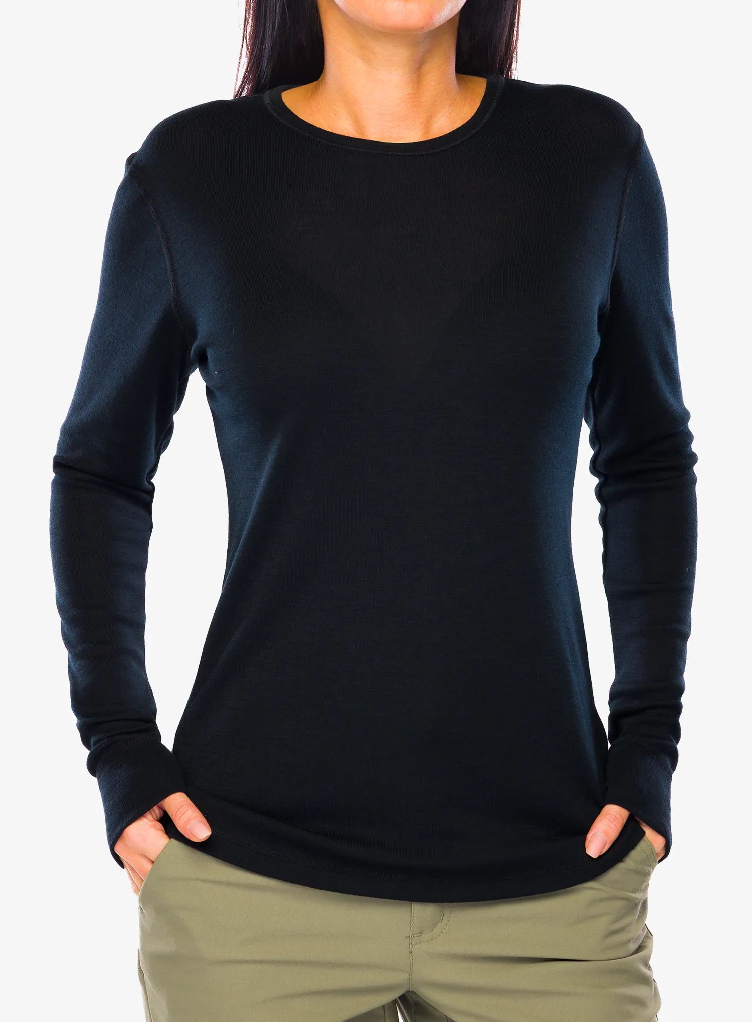 Dámská funkční mikina Dovre 100% Merino Wool LS - black