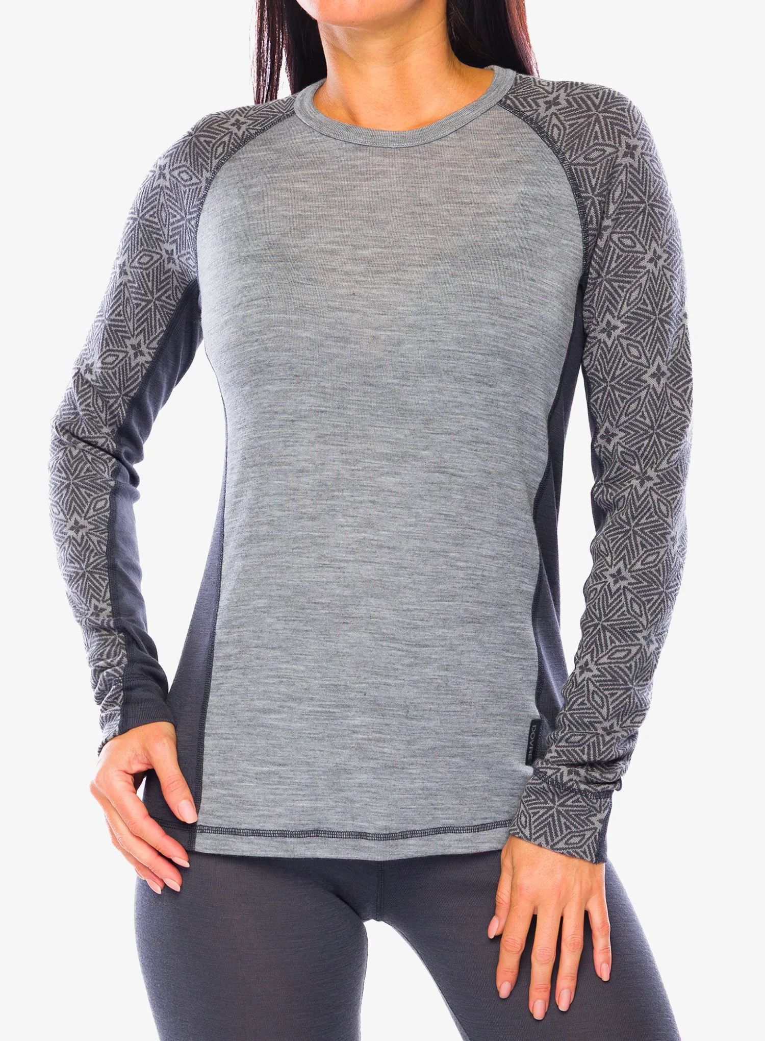 Dámská funkční mikina Dovre 100% Merino Wool LS - grey