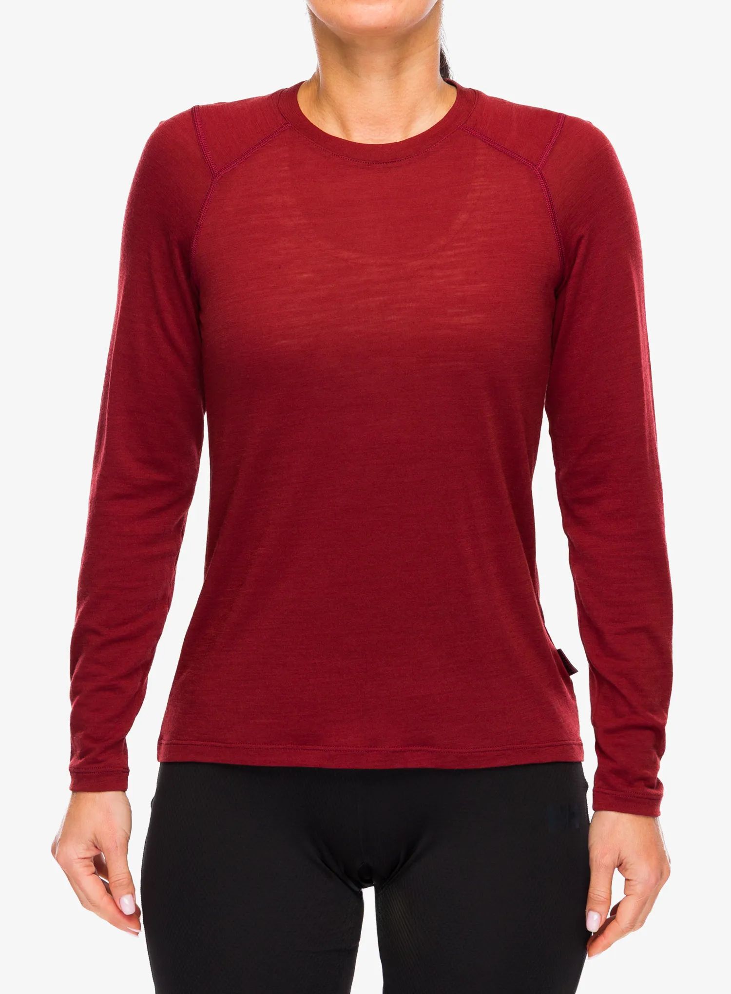 Dámská funkční mikina Helly Hansen Durawool Crew LS - mars red