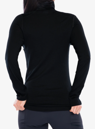 Bluza termoaktywna damska Icebreaker 260 Tech L/S Half Zip - black