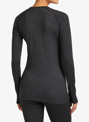 Bluza termoaktywna damska Icebreaker Merino 260 ZoneKnit LS Crewe - jet hthr