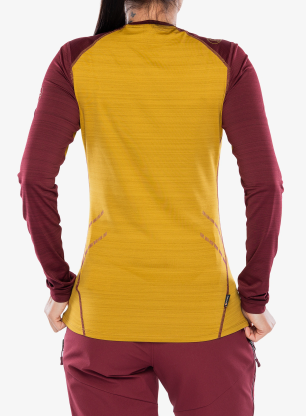 Bluza termoaktywna damska La Sportiva Tour Long Sleeve - savana/redwood