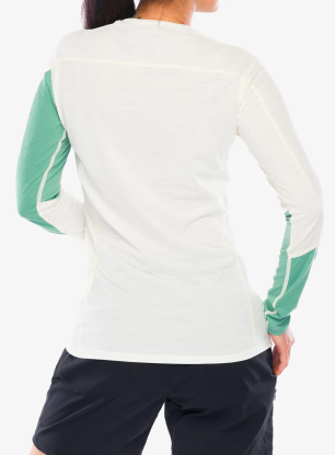 Bluza termoaktywna damska Norrona Falketind Equaliser Merino Round Neck - malachite green