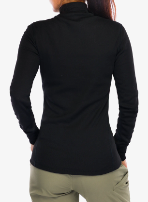 Bluza termoaktywna damska Odlo Active Warm BL Top Turtle Neck L/S - black
