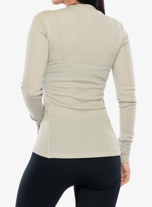 Bluza termoaktywna damska Odlo Active Warm Eco BL Top Crew Neck LS - agate gray