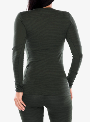 Bluza termoaktywna damska Salewa Cristallo Warm Amr L/S Tee - dark olive