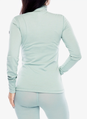 Bluza termoaktywna damska Super.natural Arctic230 Zip 1/4 - light jade