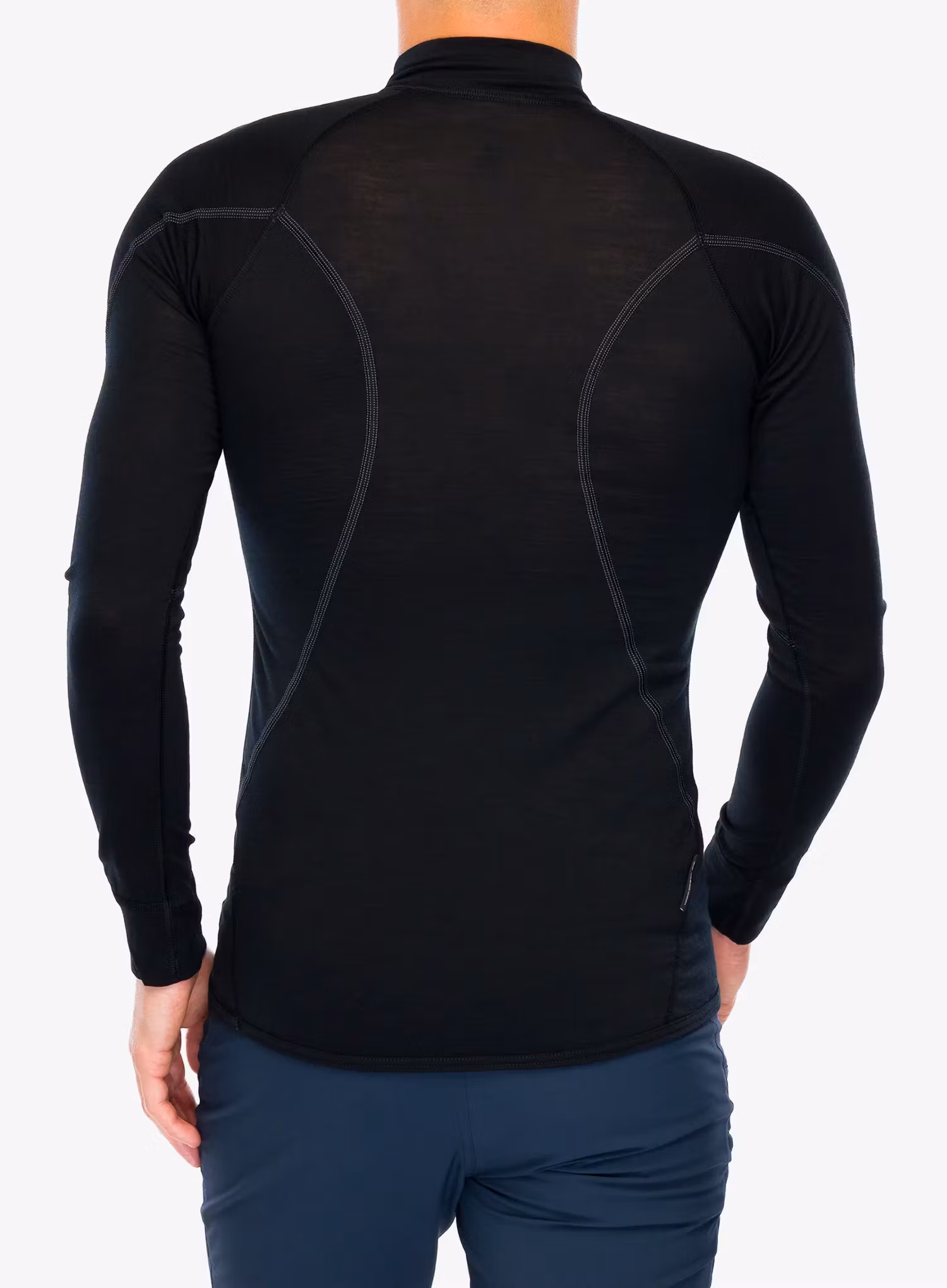 Bluza termoaktywna Sensor Merino Active Tee LS Zip - black
