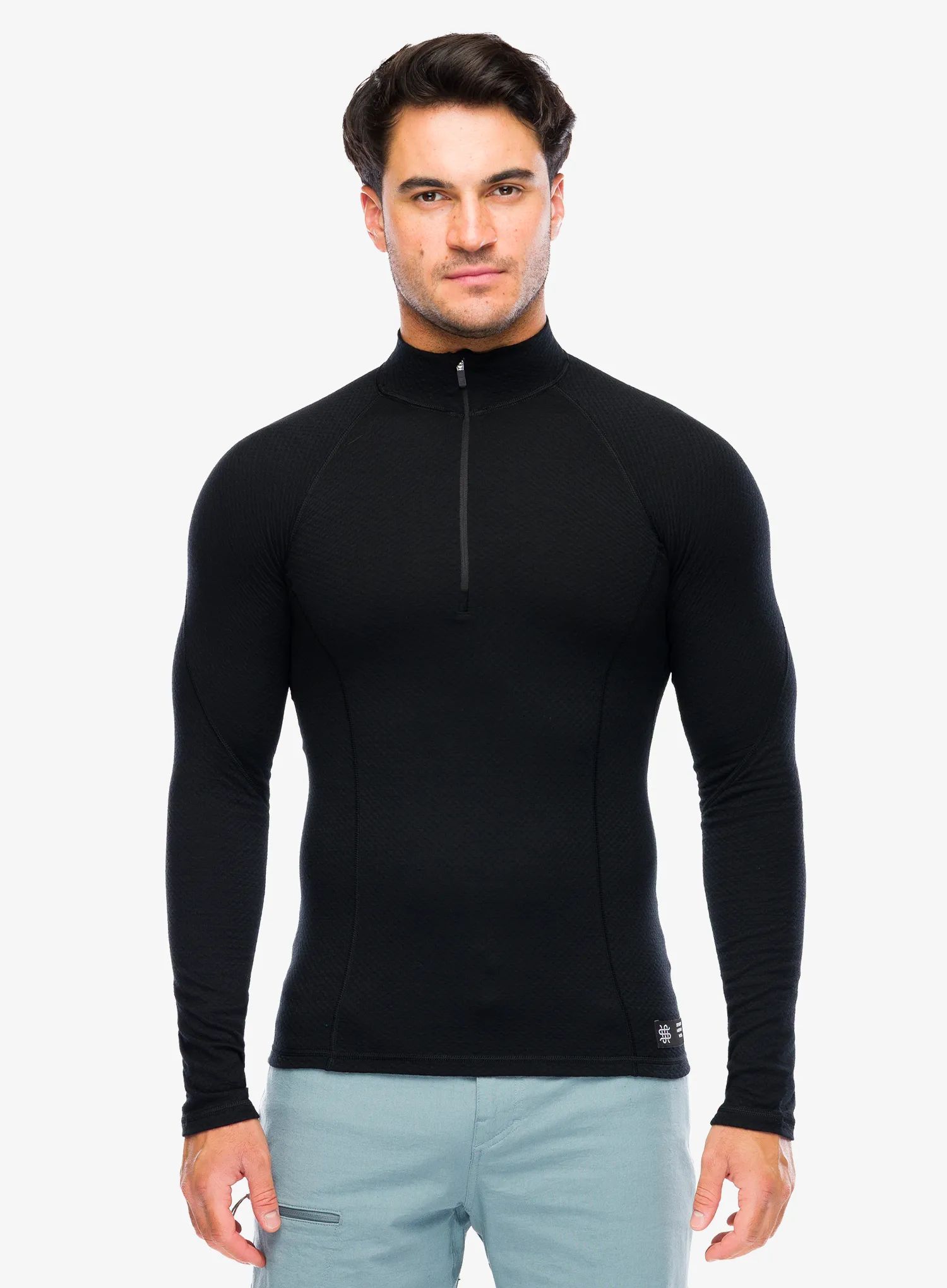 Funkční mikina Sensor Merino DF Tee L/S Zip - black