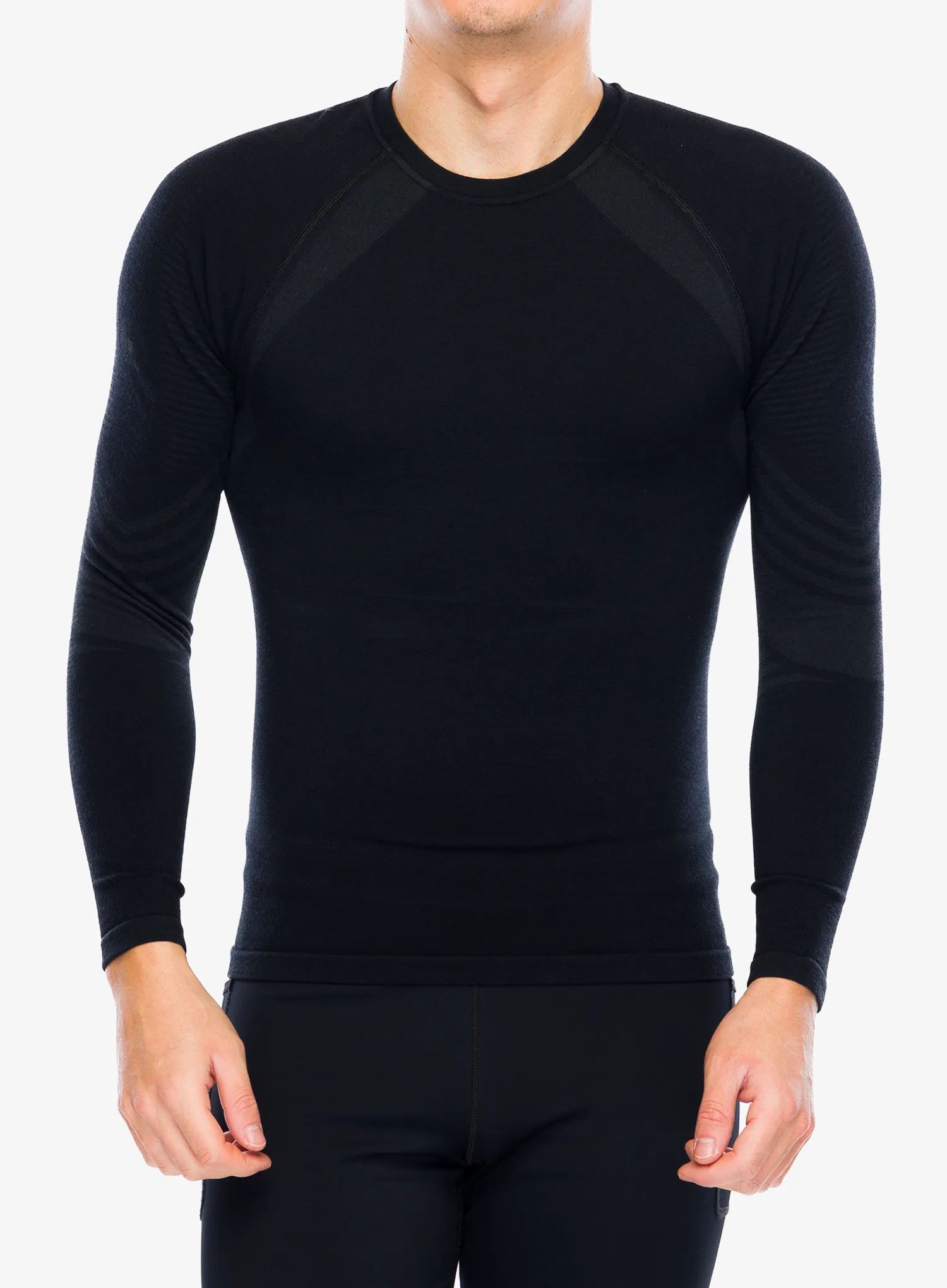 Funkční mikina Smartwool Intraknit Active Base Layer Crew - black/black