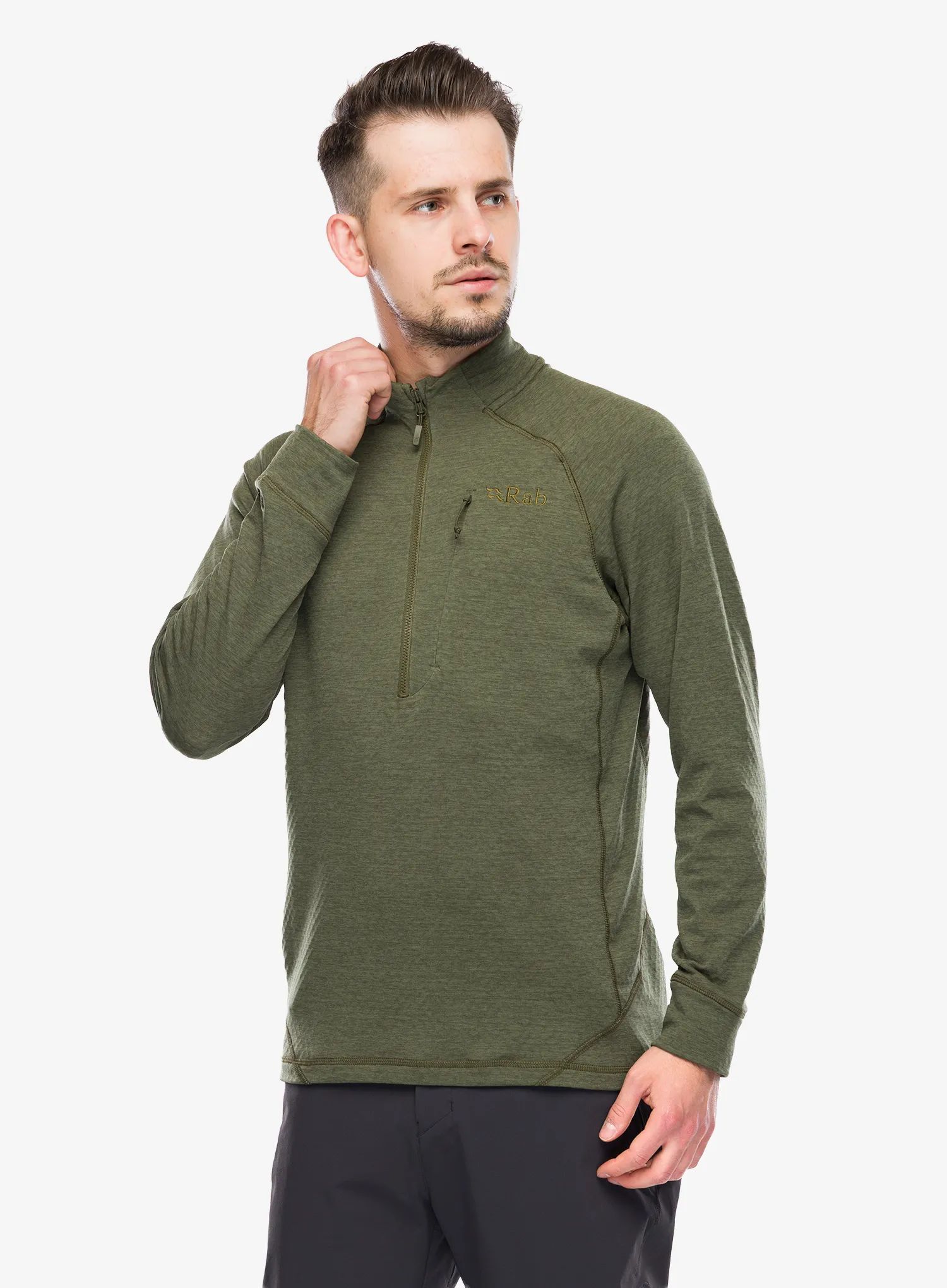 Mikina se zipem Rab Nexus Pull-On - olive