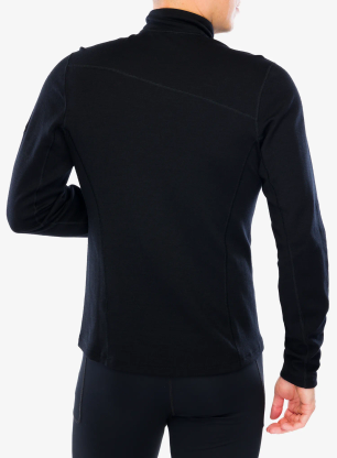 Bluza z zamkiem 1/2 Sensor Merino UP Fleece Short Zip - black
