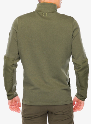 Bluza z zamkiem 1/2 Under Armour Tac Rival Job Fleece - marine green/marine green
