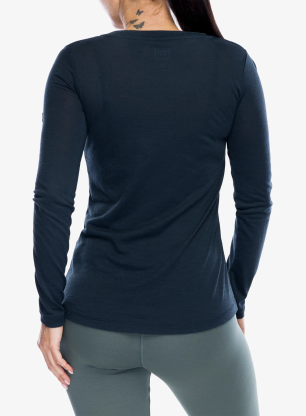 Bluzka damska z długim rękawem Super.natural Fourski Ls - blueberry/fresh white