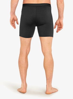 Bokserki termoaktywne Icebreaker Anatomica Long Boxers - black
