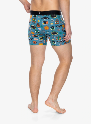 Bokserki termoaktywne Saxx Droptemp Cooling Cotton Boxer Brief Fly - outside is in/hydro blue