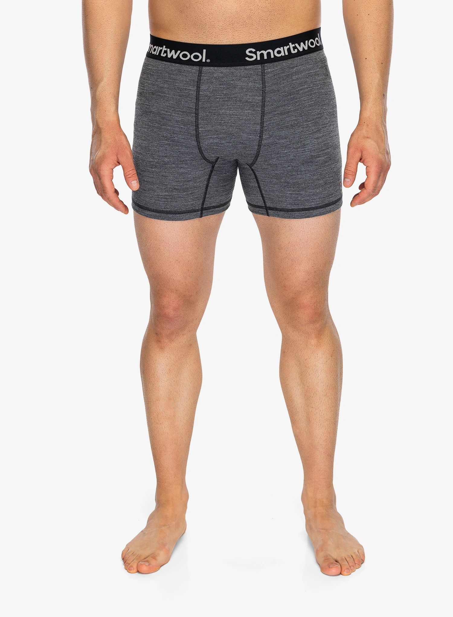 Pánské merino boxerky SMARTWOOL Men's Active Boxer Brief Boxed, Medium Gray Heather velikost: XL