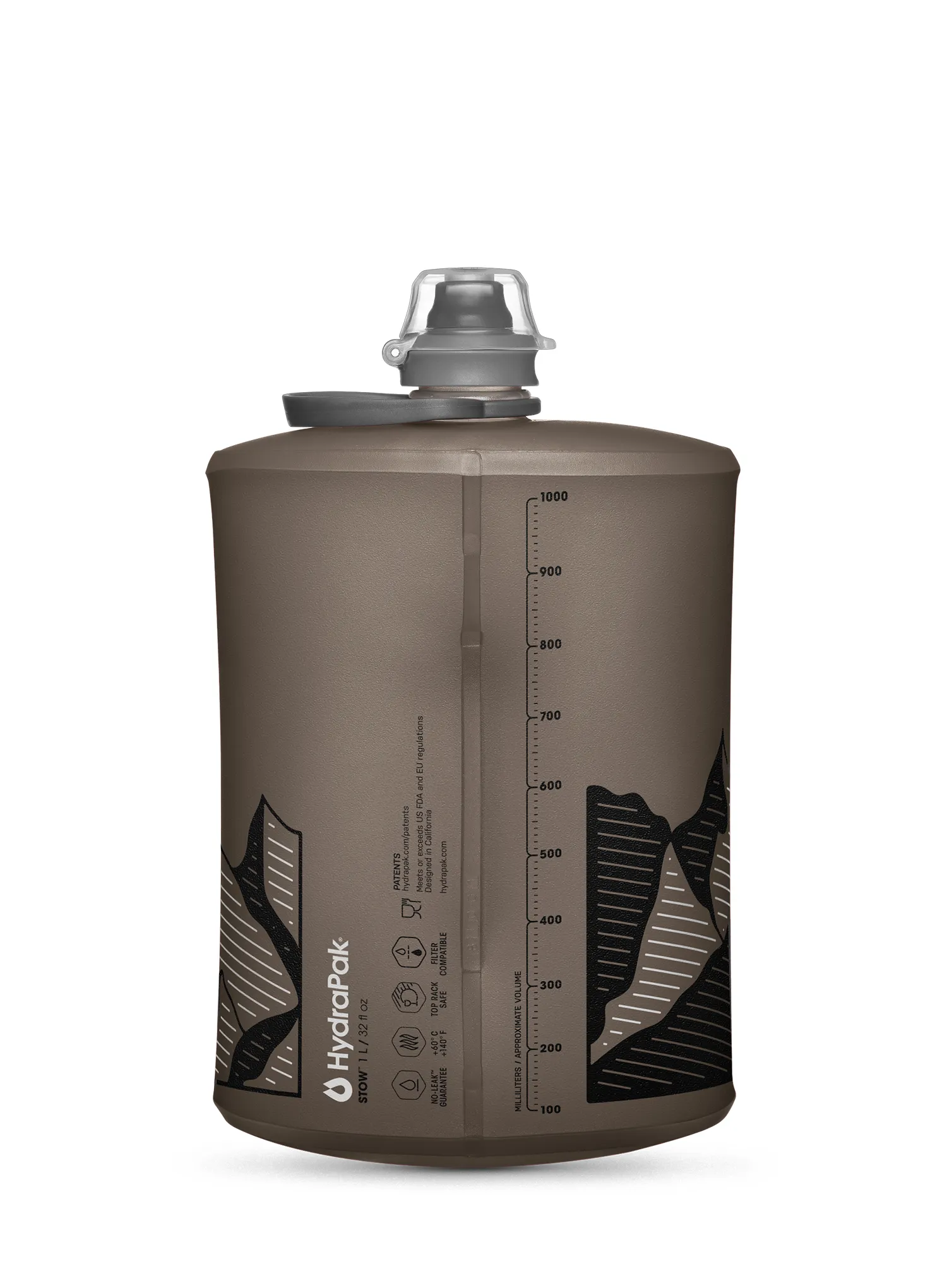 Butelka HydraPak Stow 1 L - mammoth grey