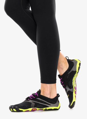 Buty do biegania damskie Vibram Fivefingers V-Run SS2021 - black/yell.
