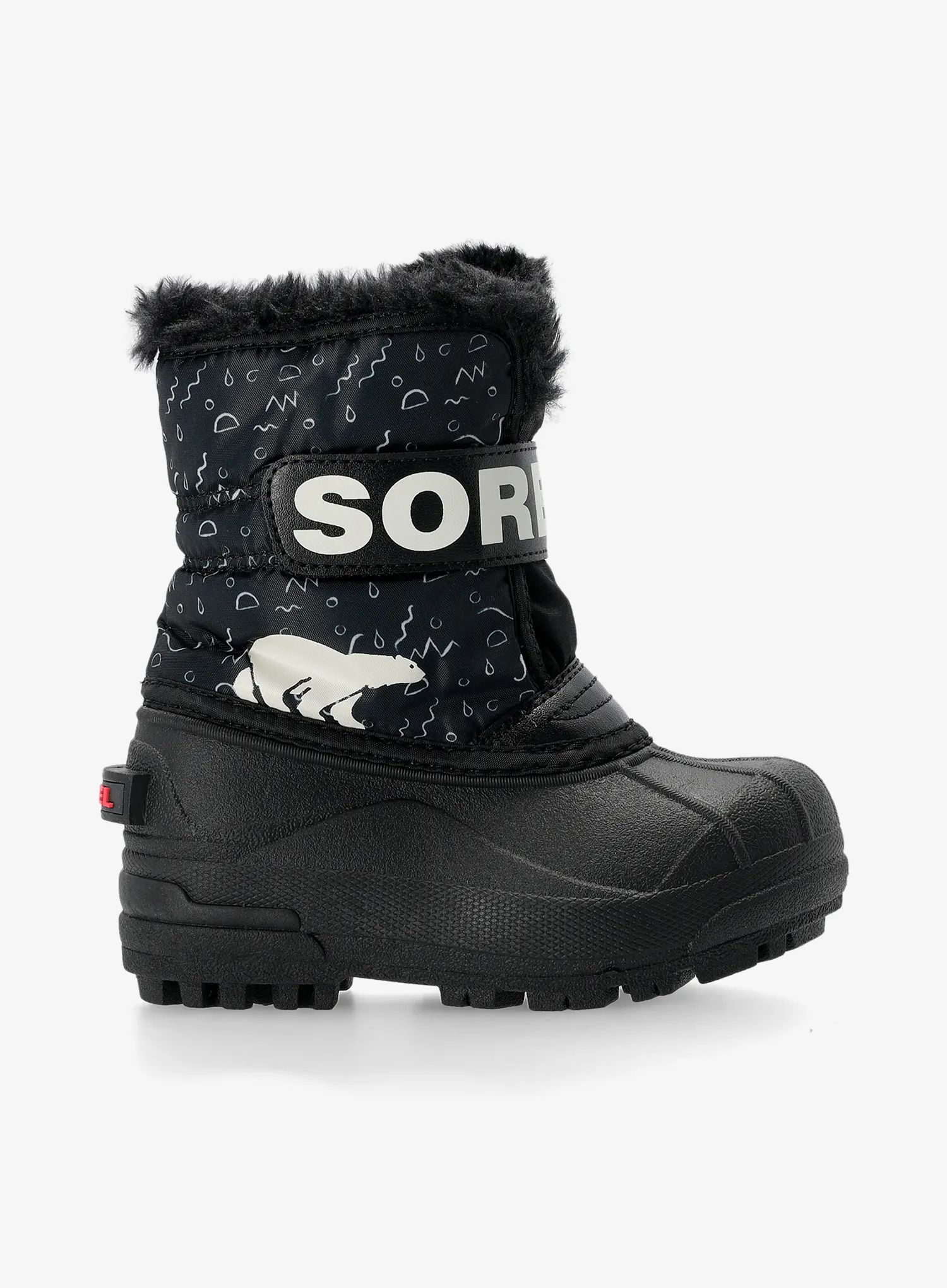 Dětské boty Sorel Snow Commander Boot - black/bright red
