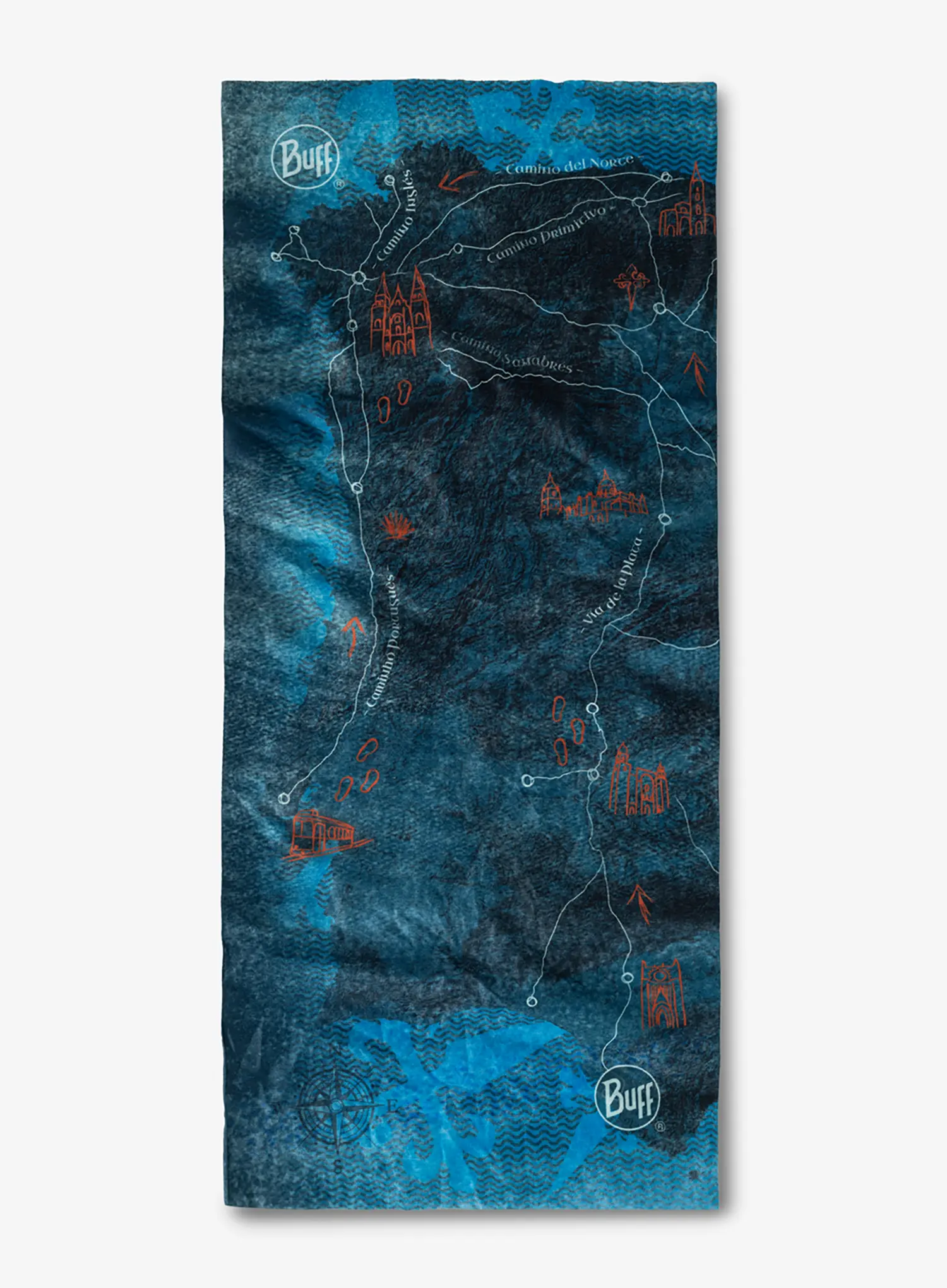 Chusta Buff CoolNet UV+ Camino de Santiago - denim