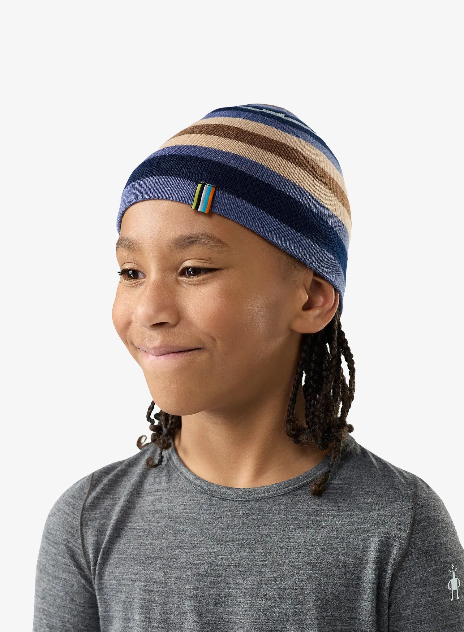 Čepice pro děti Smartwool Reversible Art Beanie - nightfall blue