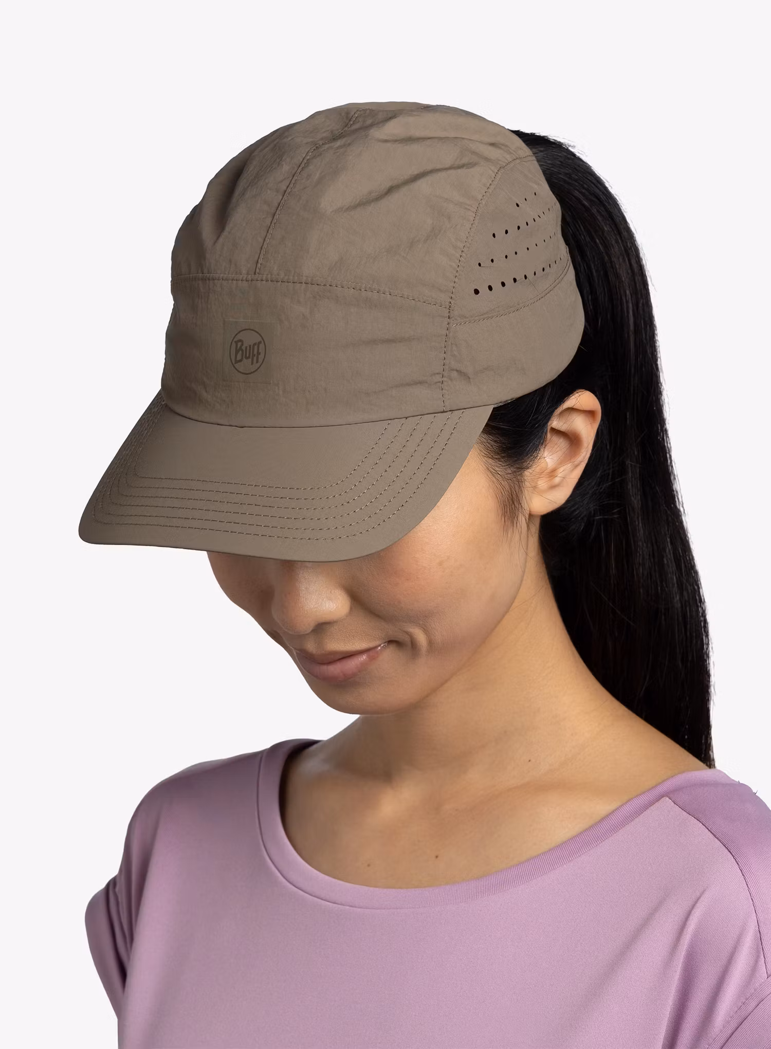Czapka do biegania Buff Speed Cap - solid tundra khaki