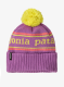 Czapka dziecięca Patagonia Powder Town Beanie - park stripe/brisk purple