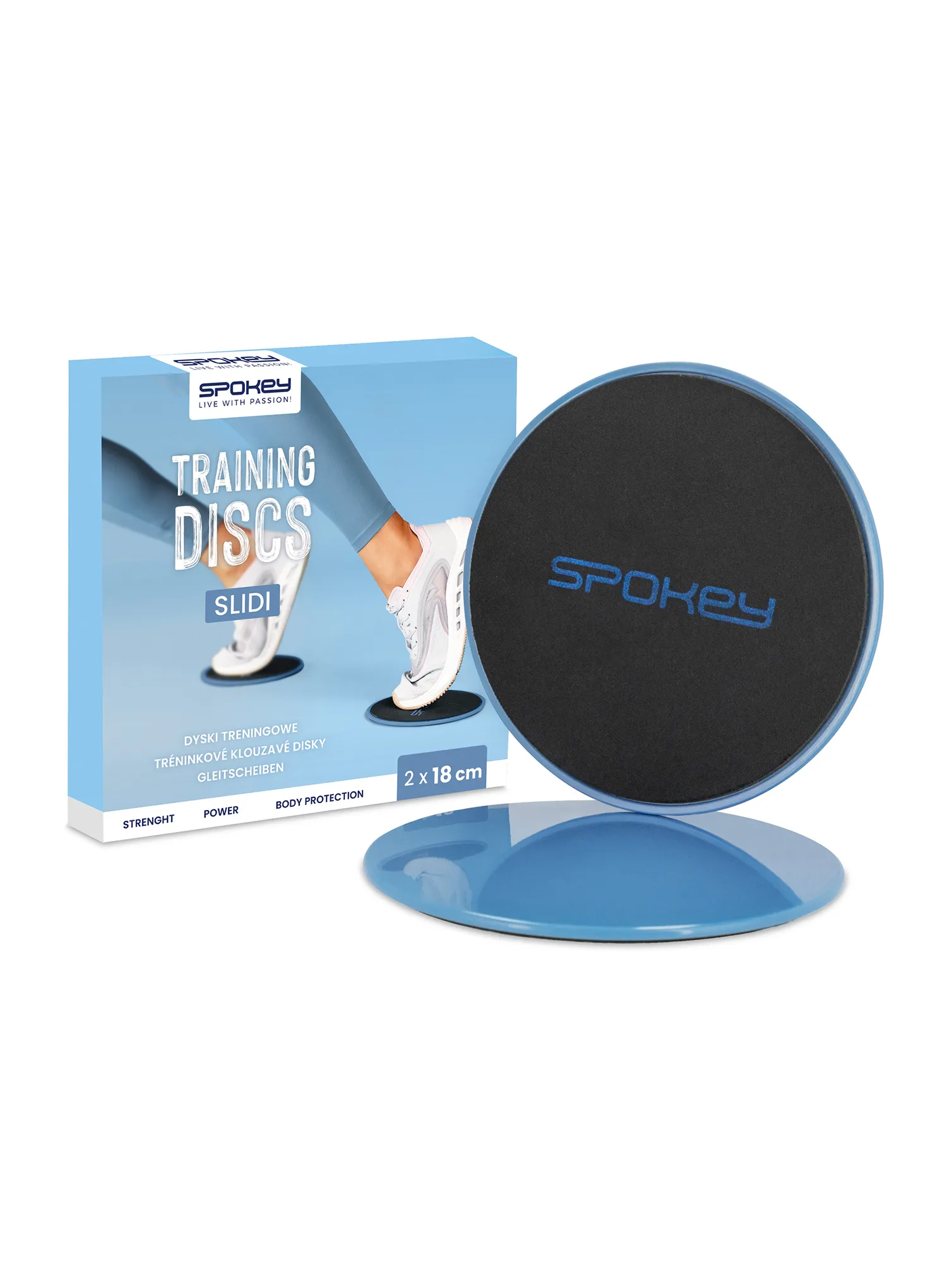 Dyski treningowe Spokey Slidi - black