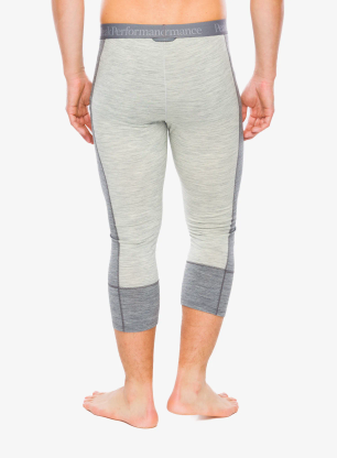 Getry termiczne Peak Performance Magic 3/4 Long Johns Wool-Blend BL - med grey mel/grey mel
