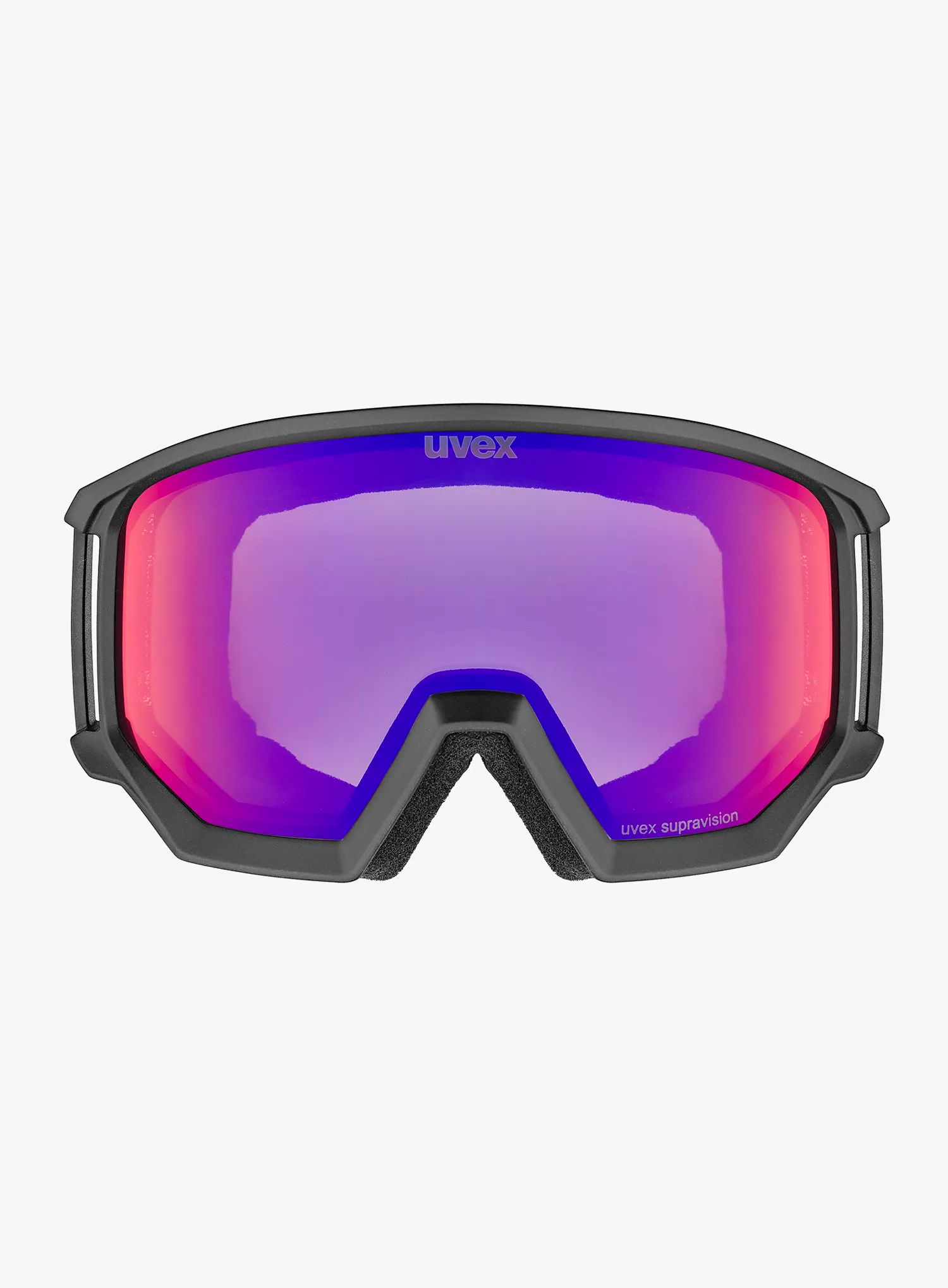 Lyžařské brýle Uvex Athletic FM - black matt dl/ruby clear S2