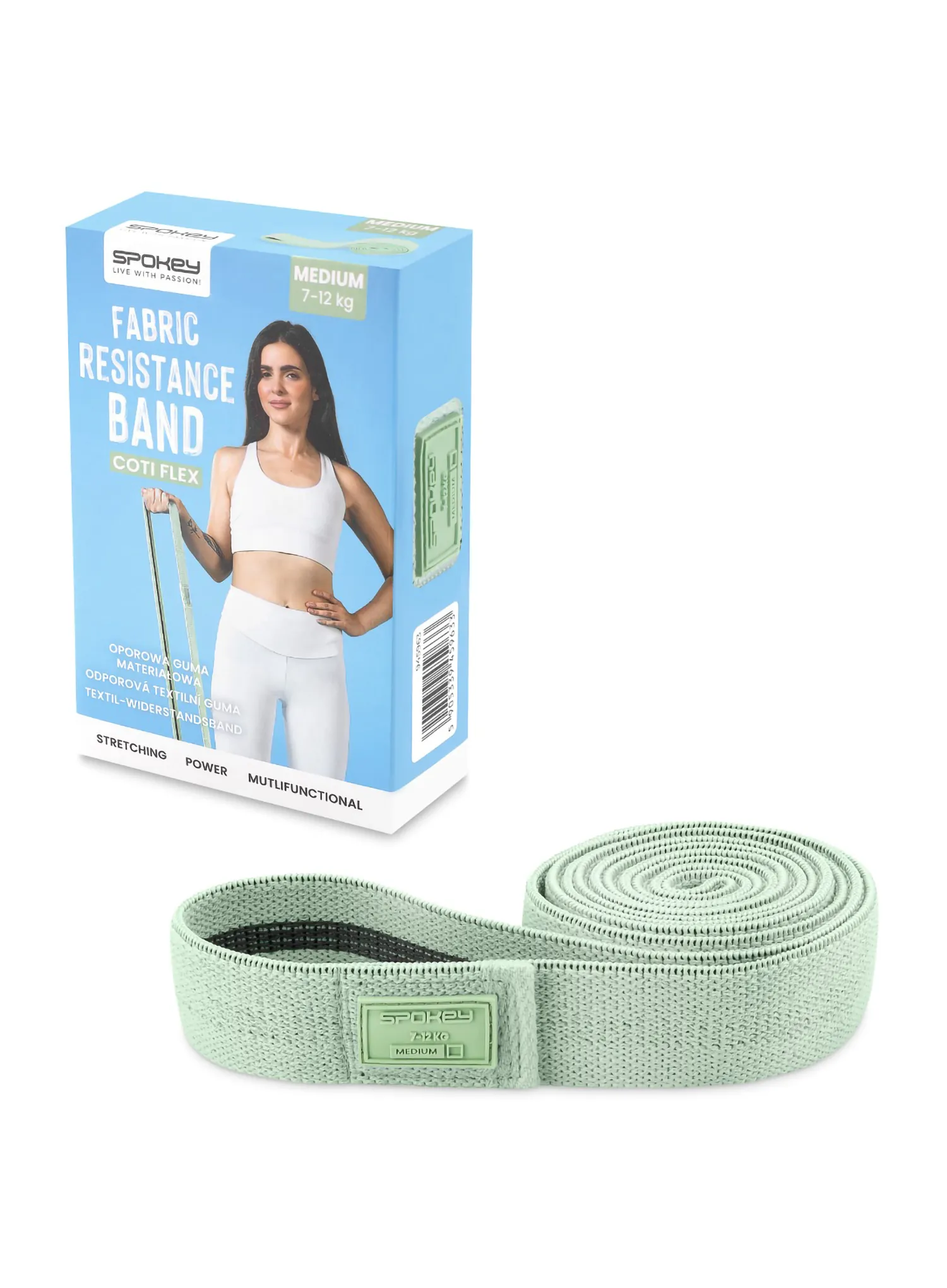Guma oporowa Spokey Coti Flex Medium - light green