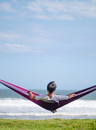 Hamak Ticket To The Moon King Size Hammock - plum/light purple