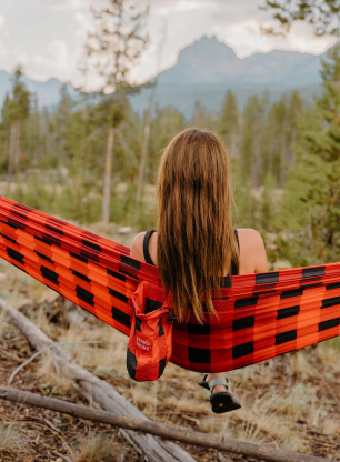 Hamak turystyczny Grand Trunk Double Deluxe Print Parachute Nylon Straps - heritage