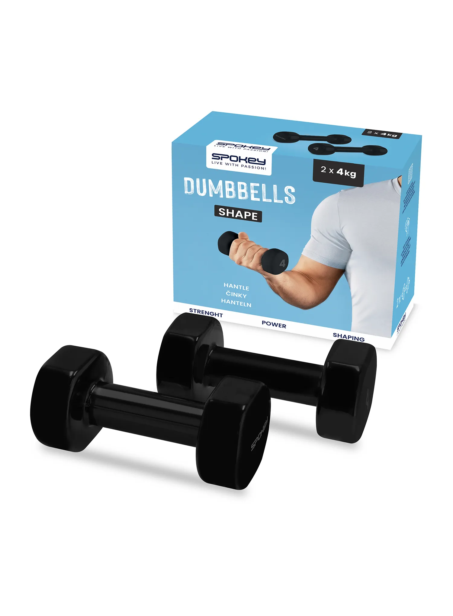 Hantle Spokey Shape 2x4kg - black