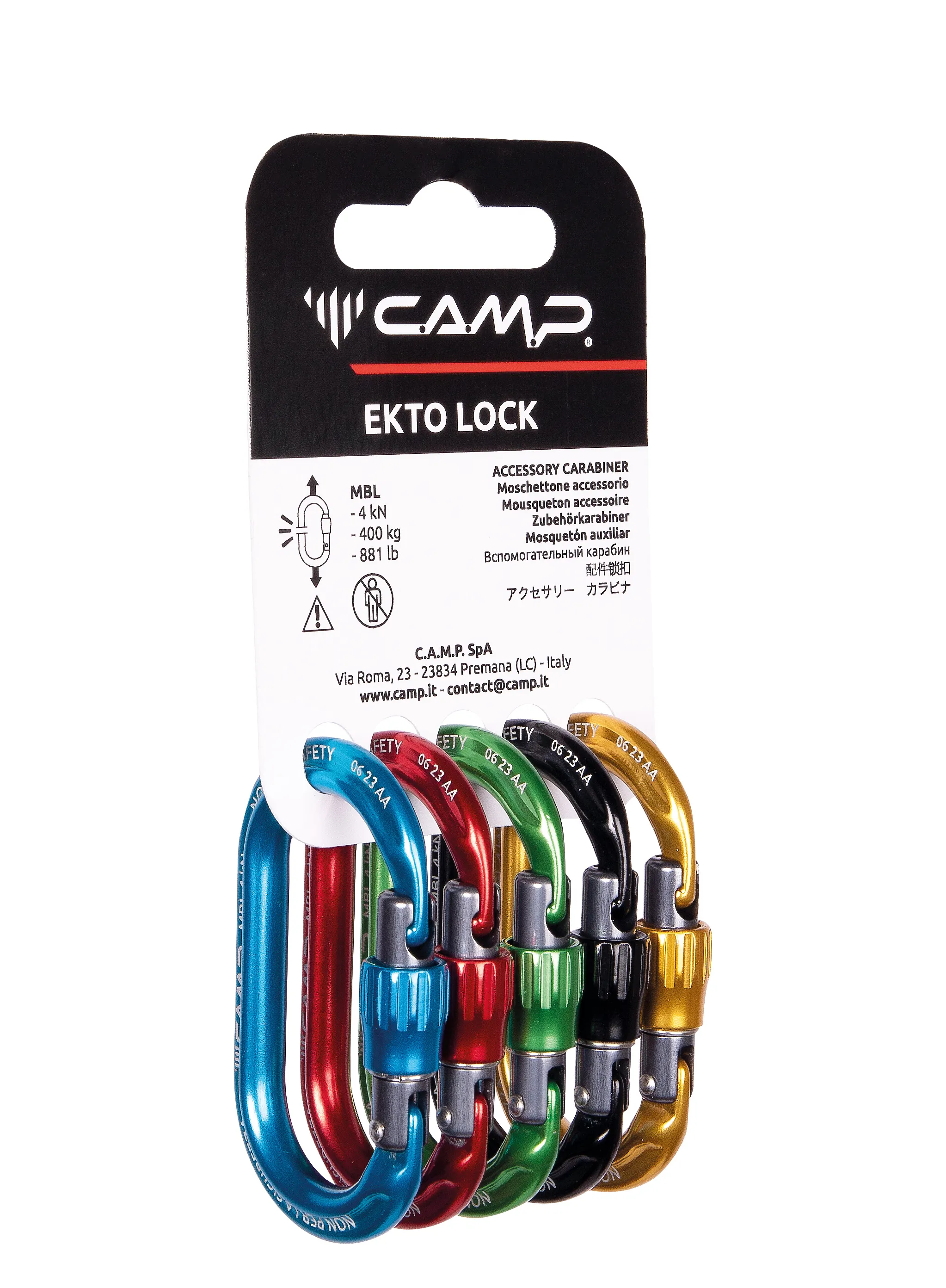 Karabinek sprzętowy Camp Rack Pack Ekto Lock 5 Pack