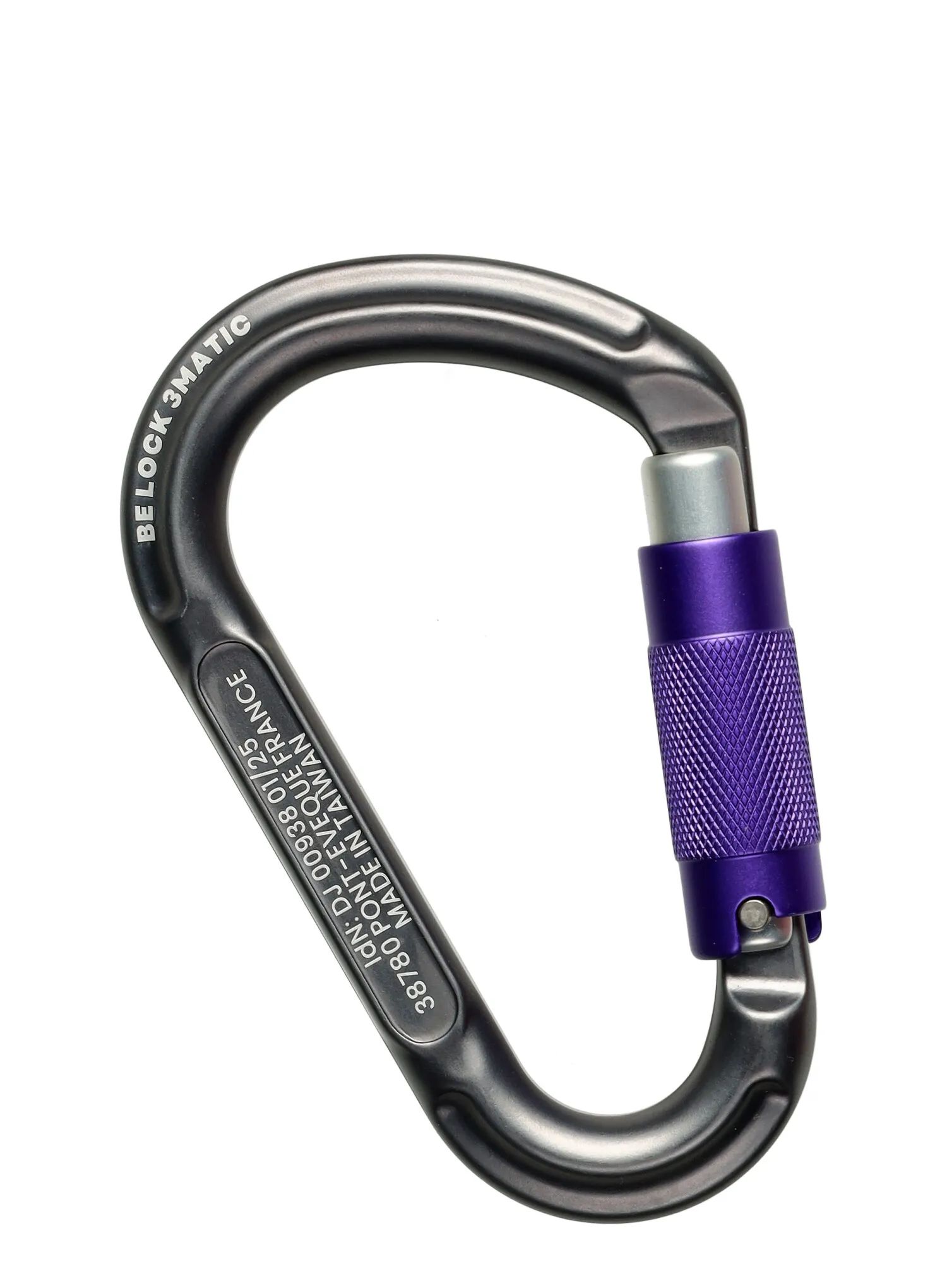 Horolezecká karabina Beal Be Lock 3-Matic - darkstone