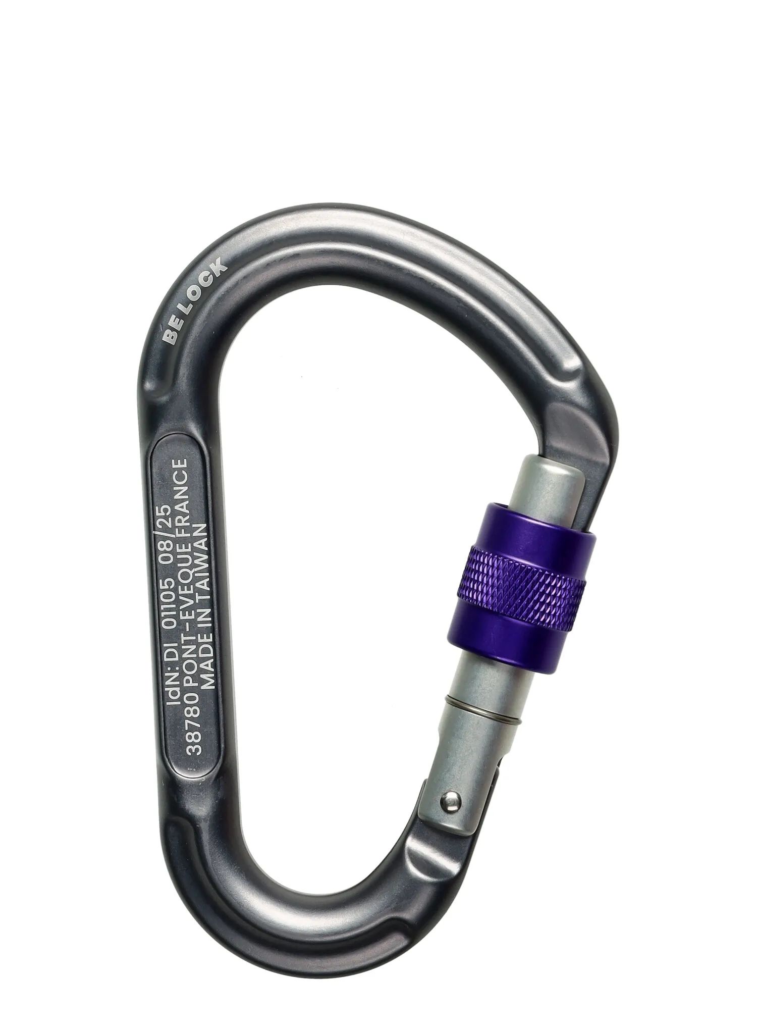 Horolezecká karabina Beal Be Lock Screw - darkstone