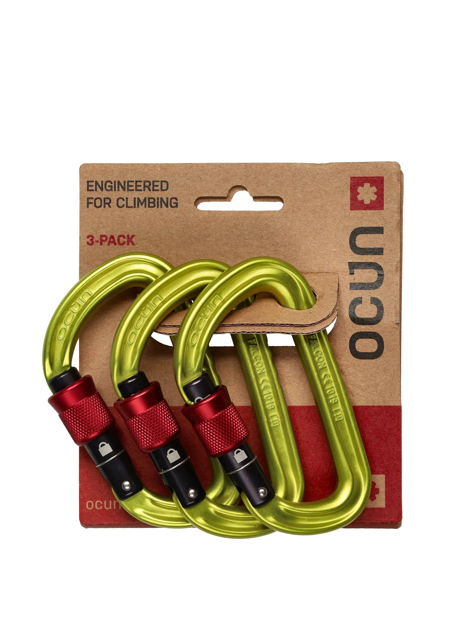 Karabiny Ocun Falcon Screw 3-Pack - green