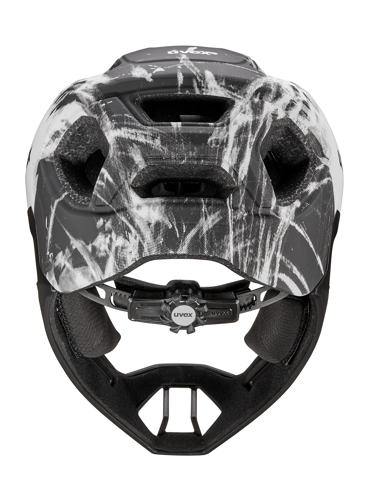 Kask dla dzieci Uvex React Jr. Fullface - black/white matt