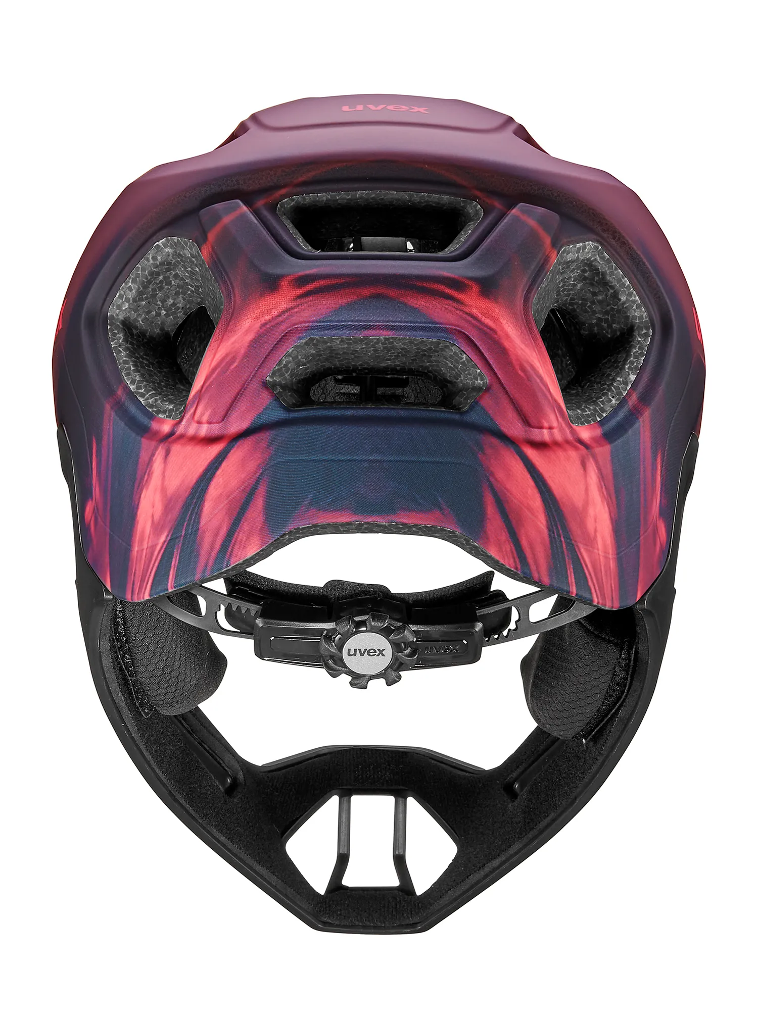 Kask dla dzieci Uvex React Jr. Fullface - cranberry matt