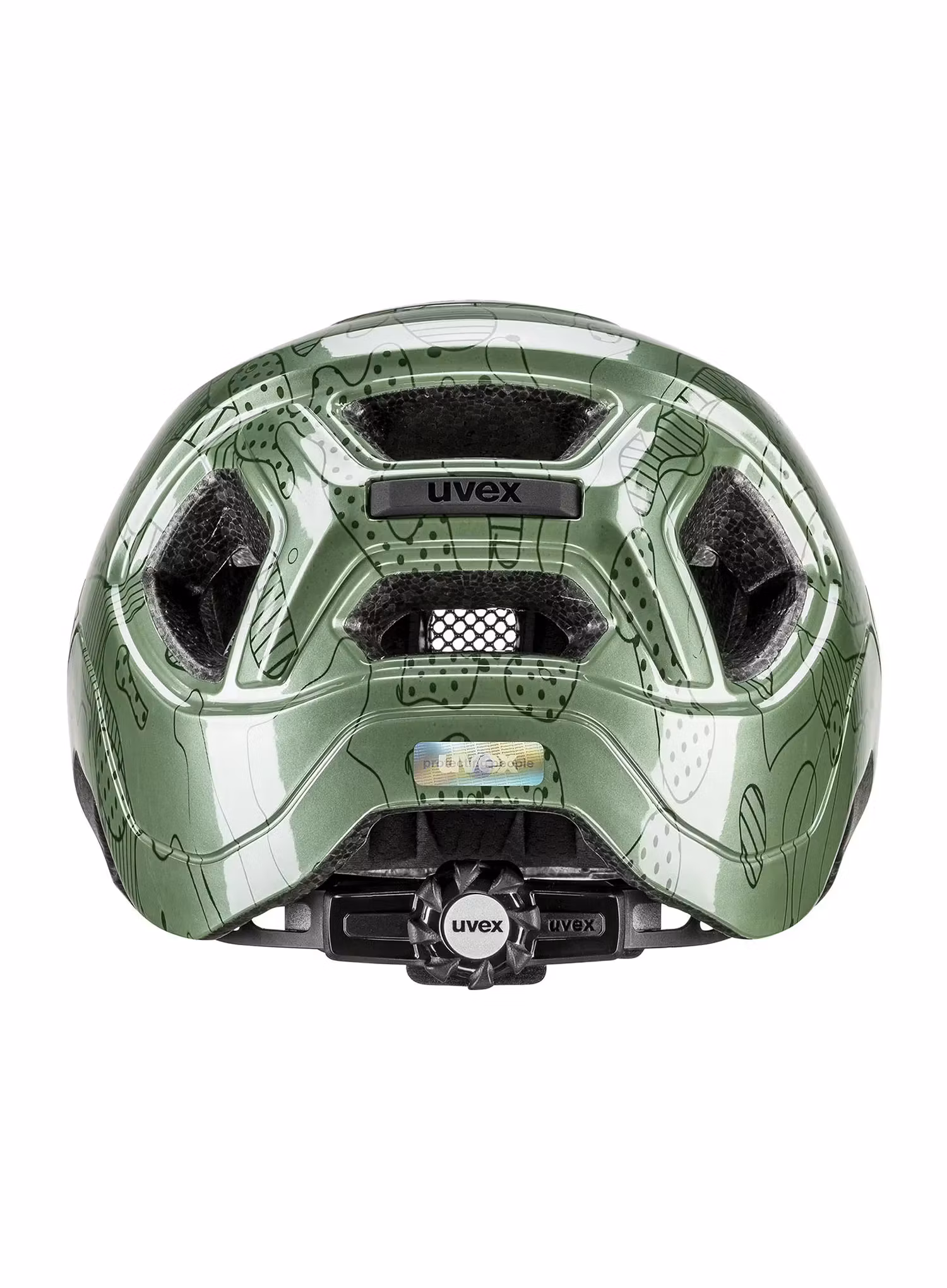 Kask rowerowy dla dzieci Uvex React JR. - moss green altimeter
